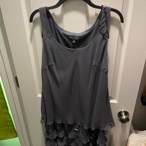 Gray evening dress